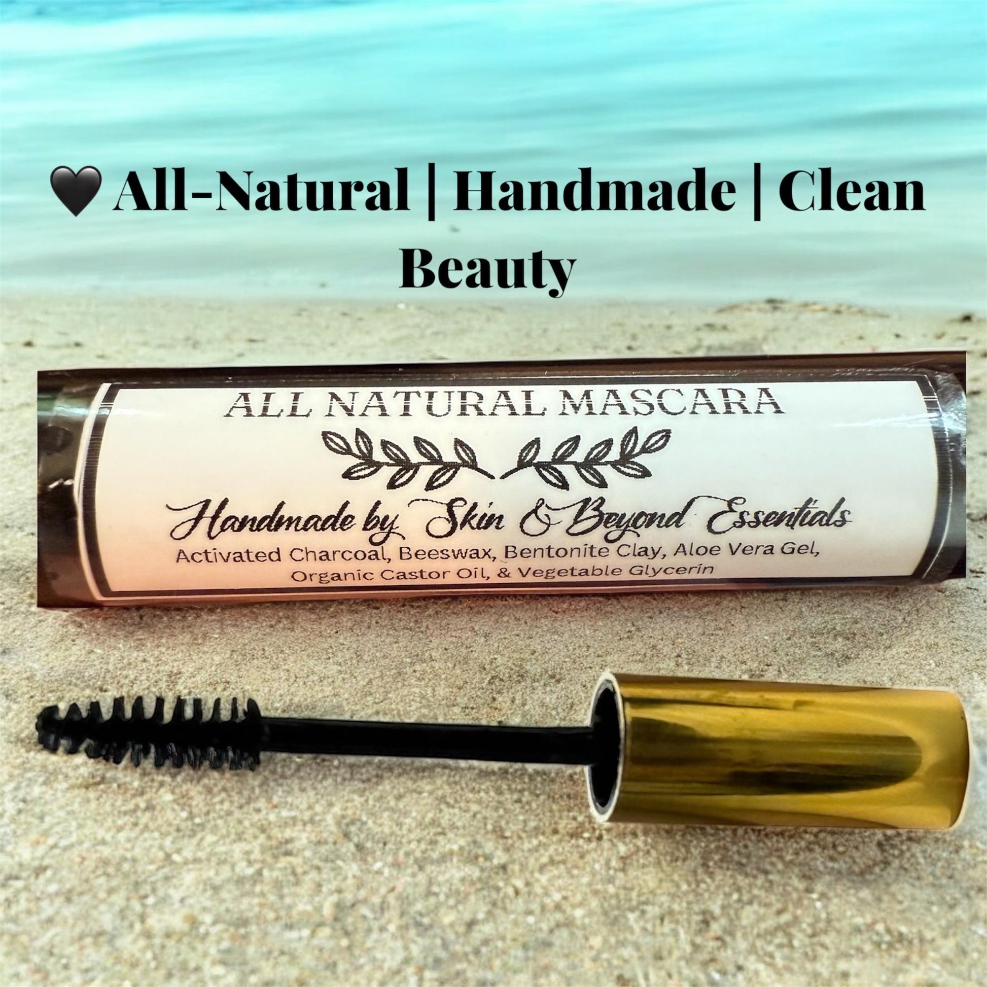 Natural Mascara for Sensitive Eyes | 6 Ingredients | Handmade Clean Beauty | Non-Toxic Minimalist Makeup