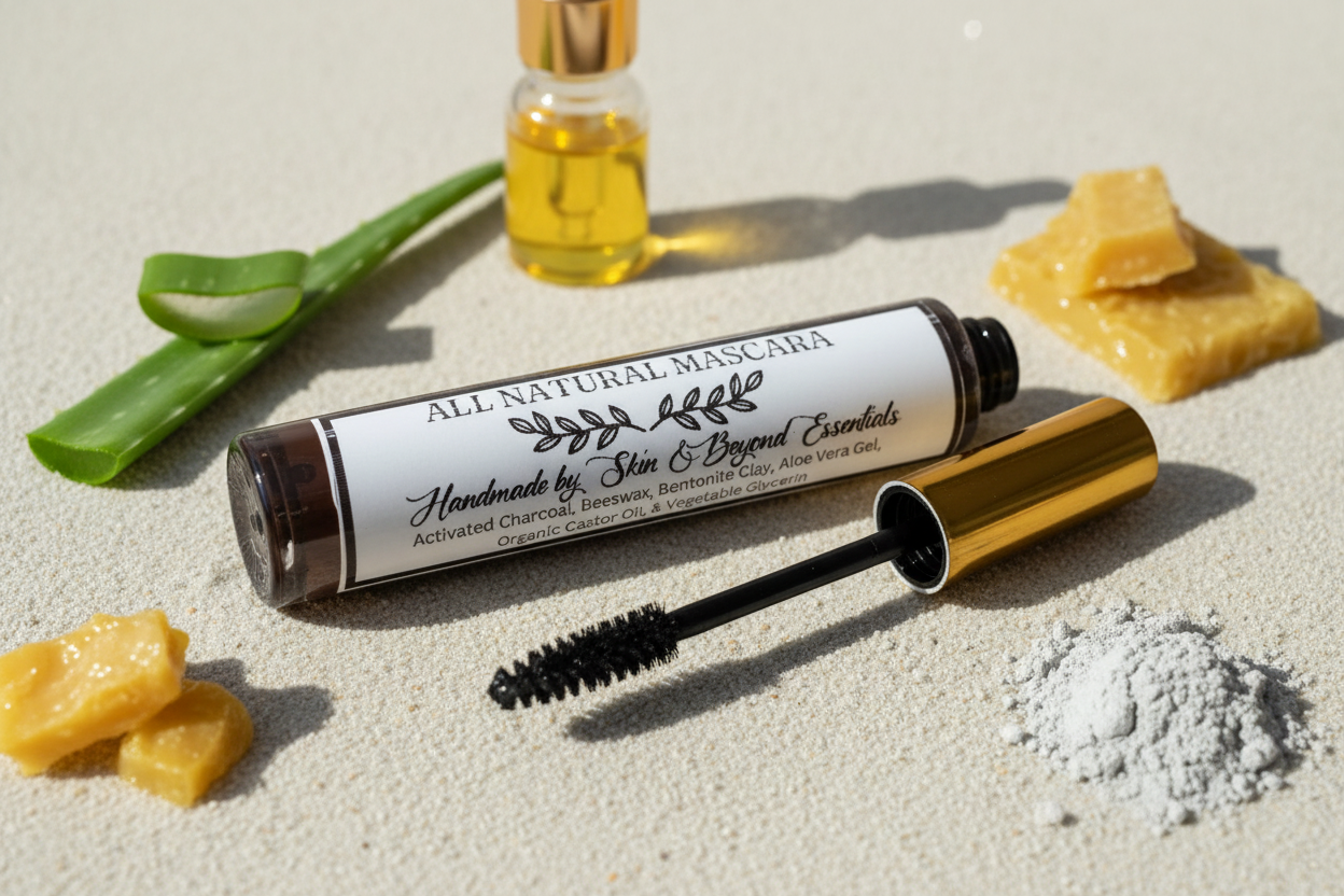 Natural Mascara for Sensitive Eyes | 6 Ingredients | Handmade Clean Beauty | Non-Toxic Minimalist Makeup