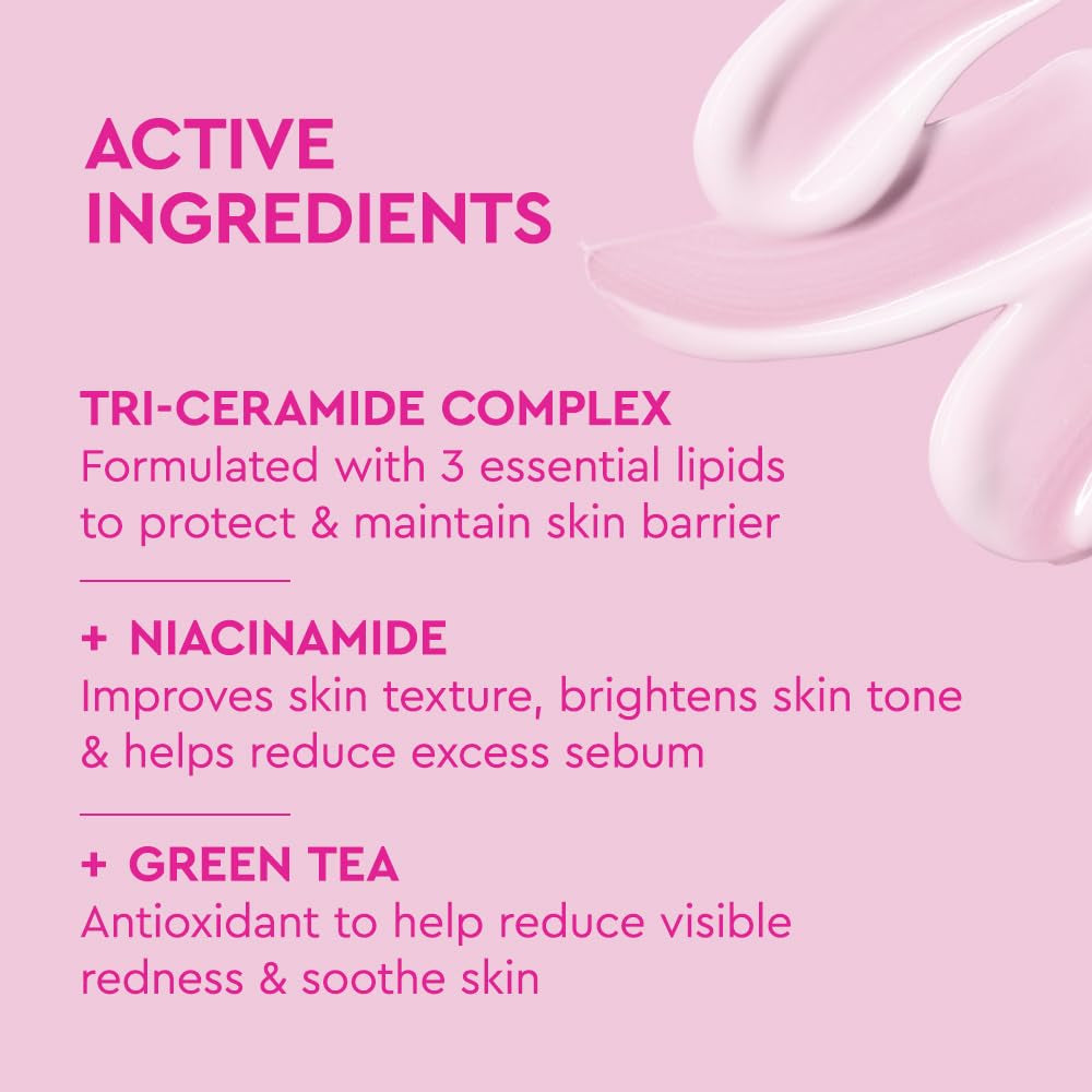Moisturizing Gel Cream - Barrier Repair Cream/Gel Face Lotion with Niacinamide and Green Tea - Ceramide Face Moisturizer for Dry Skin - Alcohol Free, Oil Free Face Moisturizer - 1.69 Fl. Oz