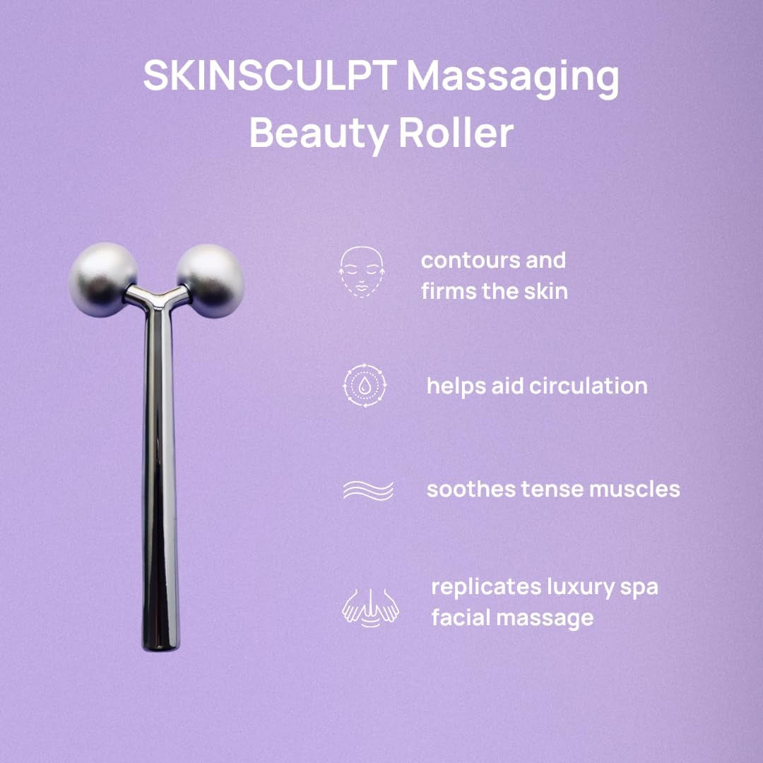 Face Roller Skin Care Tool | SKINSCULPT Face Massager Tool | Natural, Non-Toxic Sculpting Tool for All Skin Types | Relieves Facial Tension & Rejuvenates Skin