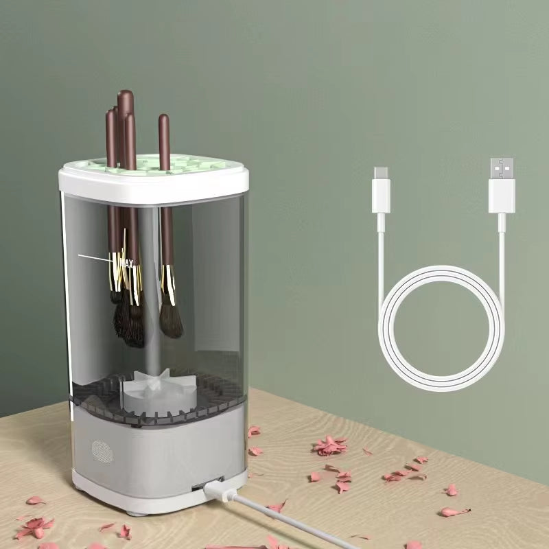 Update Electric Makeup Brush Cleaner Automatic 3 in 1 Cosmetic Brush Washing Drying Tools Type C-Charging Make up Brush Cleaner