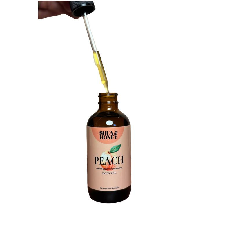 Peach Bundle Body Bundle 4Oz Peach Body Oil & Peach Whipped Body Butter Moisture Lightweight