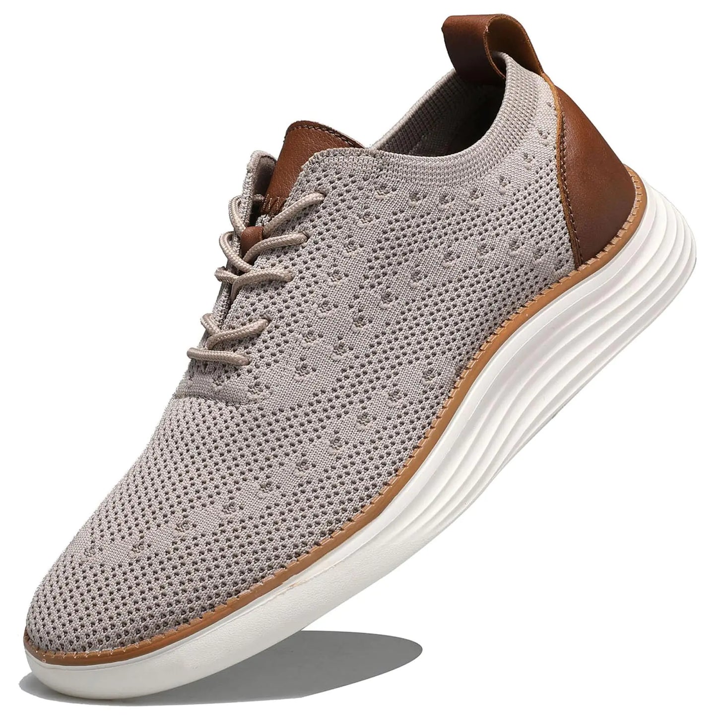 Khaki Mesh Business Sneakers