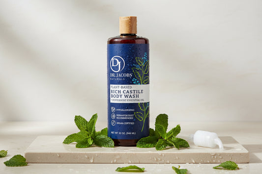 Peppermint Castile Body Wash – All-Natural, Moisturizing & Gentle for Sensitive Skin | 32oz