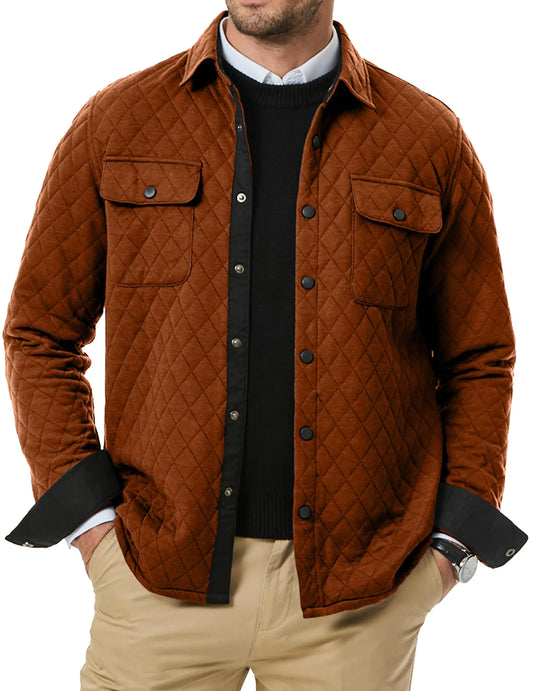 Men’s Quilted Button Jacket