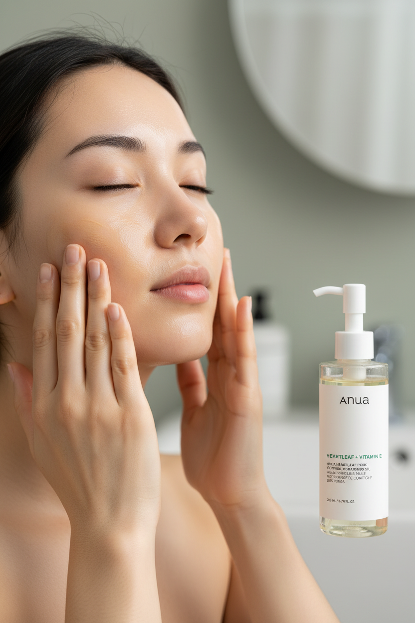 Anua Heartleaf Pore Control Cleansing Oil Oil Cleanser for Face Makeup Blackhead Remover Korean Skin Care 6.76 fl oz(200ml) (original)